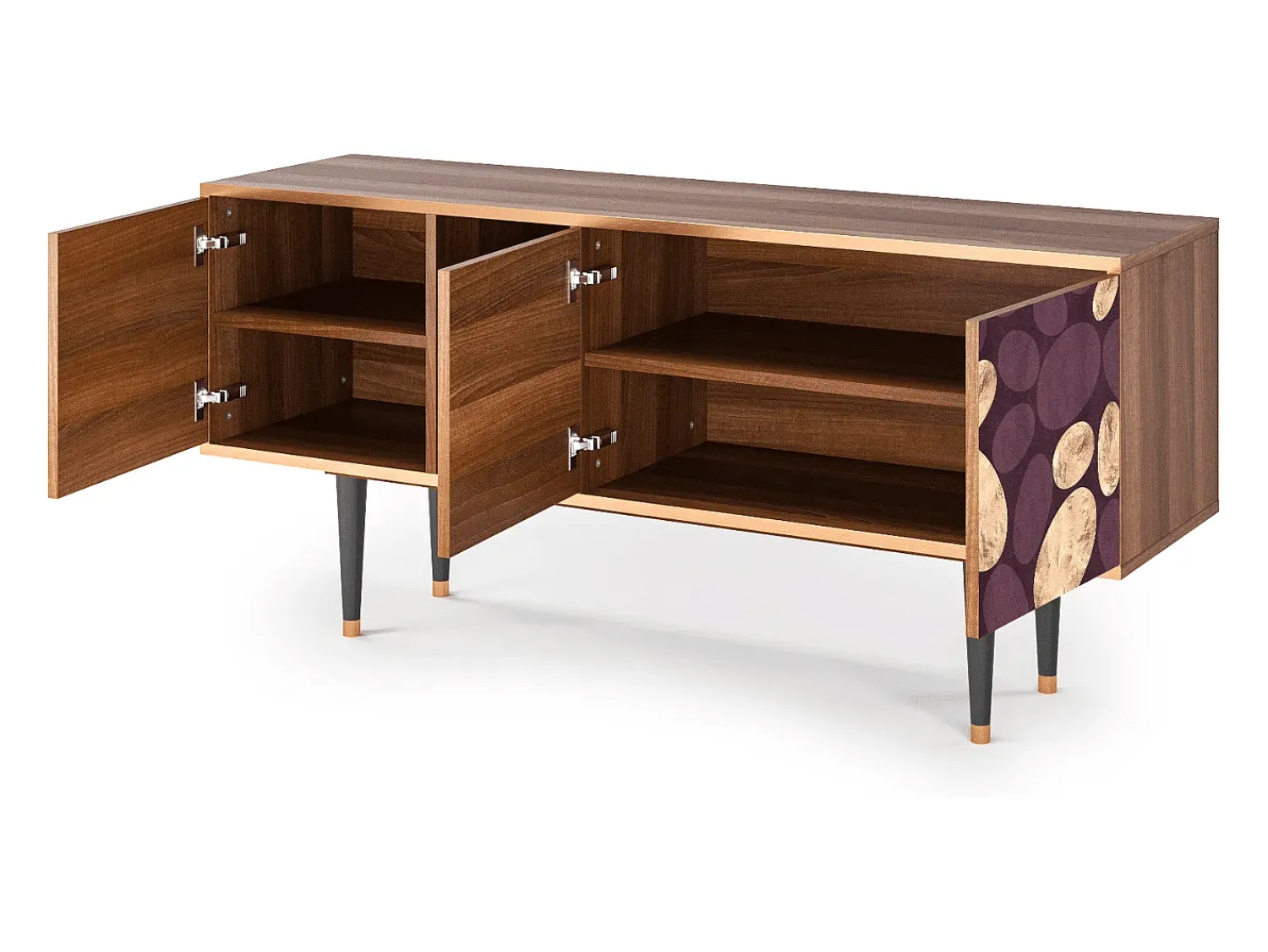 Móvel De Tv* Mueble de TV - 150х69х41 cm - T5 - Fine Wine, Nogueira Castanho