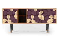 Móvel De Tv* Mueble de TV - 150х69х41 cm - T5 - Fine Wine, Nogueira Castanho
