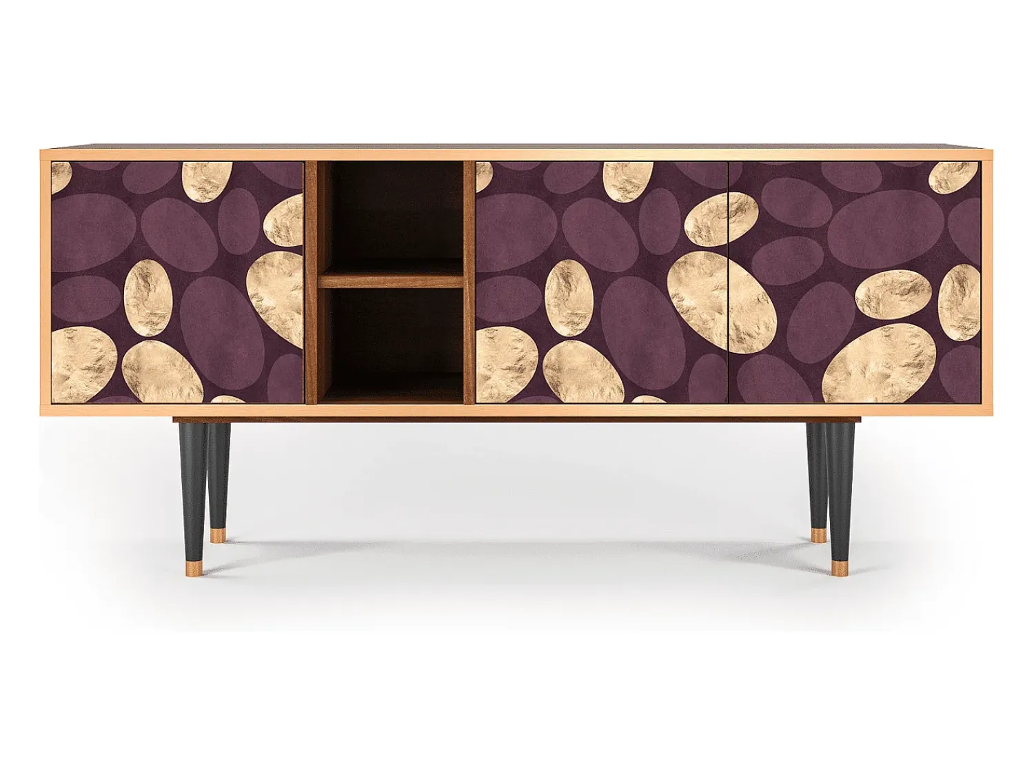 Móvel De Tv* Mueble de TV - 150х69х41 cm - T5 - Fine Wine, Nogueira Castanho