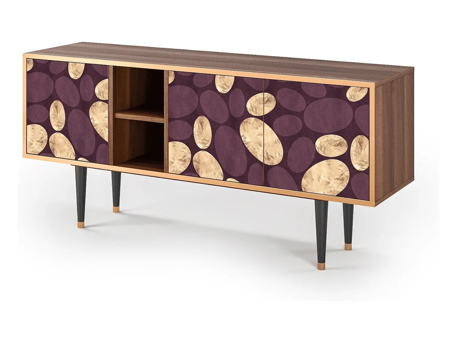 Móvel De Tv* Mueble de TV - 150х69х41 cm - T5 - Fine Wine, Nogueira Castanho