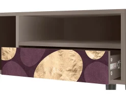 Móvel De Tv* Mueble de TV - 115х59х48 cm - T3 - Fine Wine, Latte Bege