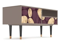 Móvel De Tv* Mueble de TV - 115х59х48 cm - T3 - Fine Wine, Latte Bege