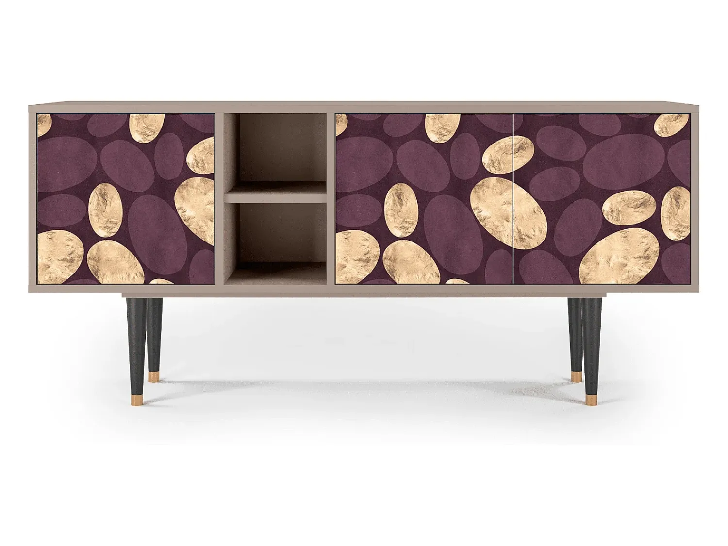 Best Mueble de TV - 150х69х41 cm - T5 - Fine Wine, Latte Bege