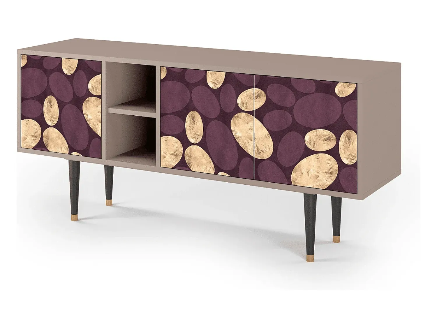 Best Mueble de TV - 150х69х41 cm - T5 - Fine Wine, Latte Bege