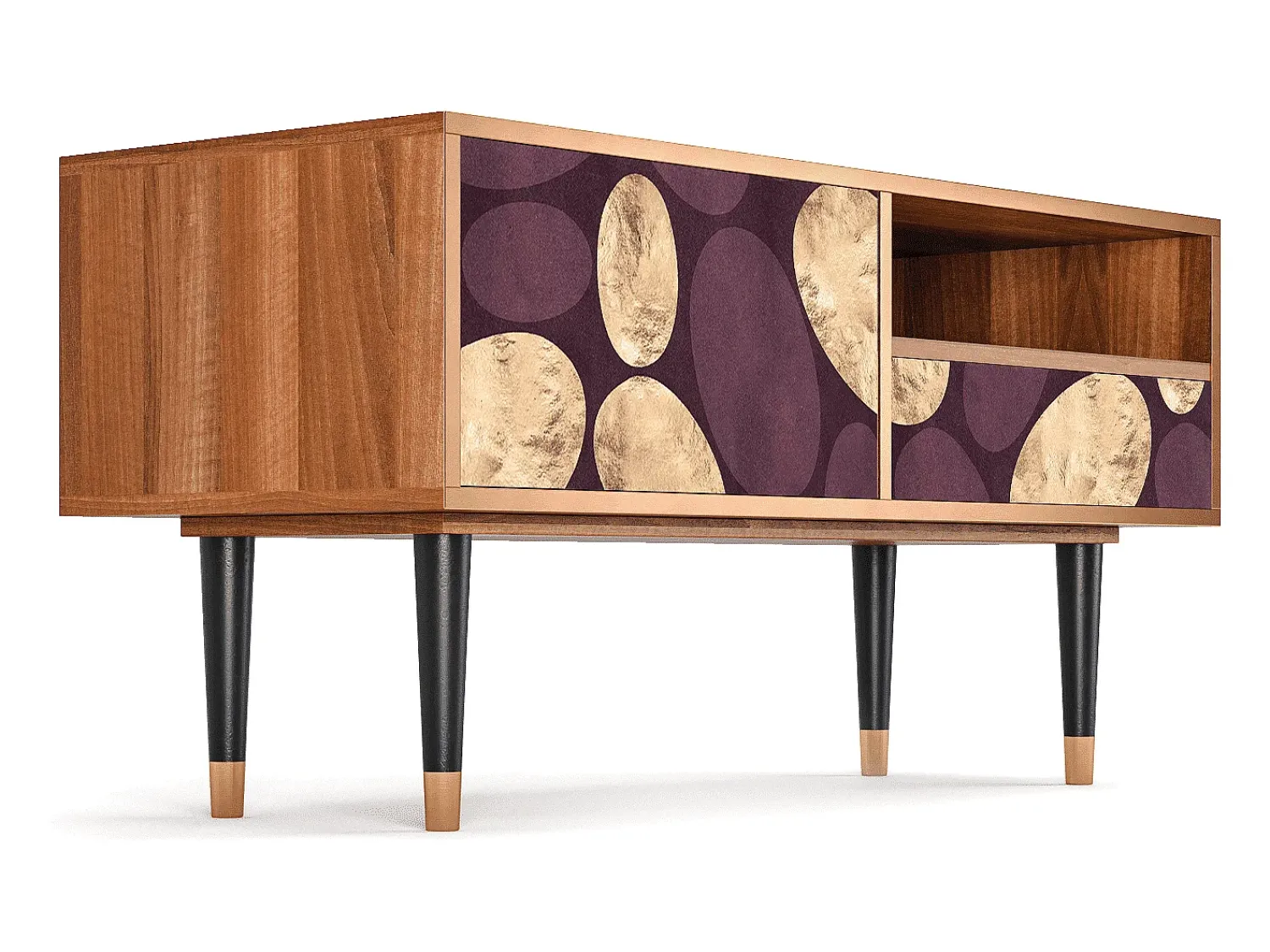 Mueble de TV - 115х59х48 cm - T3 - Fine Wine, Nogueira^ Móvel De Tv