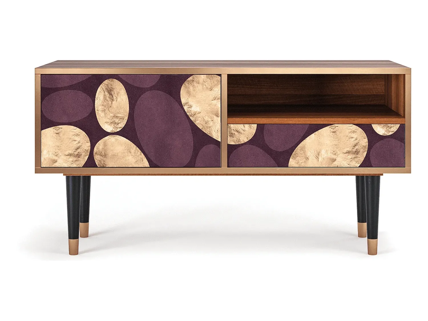 Mueble de TV - 115х59х48 cm - T3 - Fine Wine, Nogueira^ Móvel De Tv