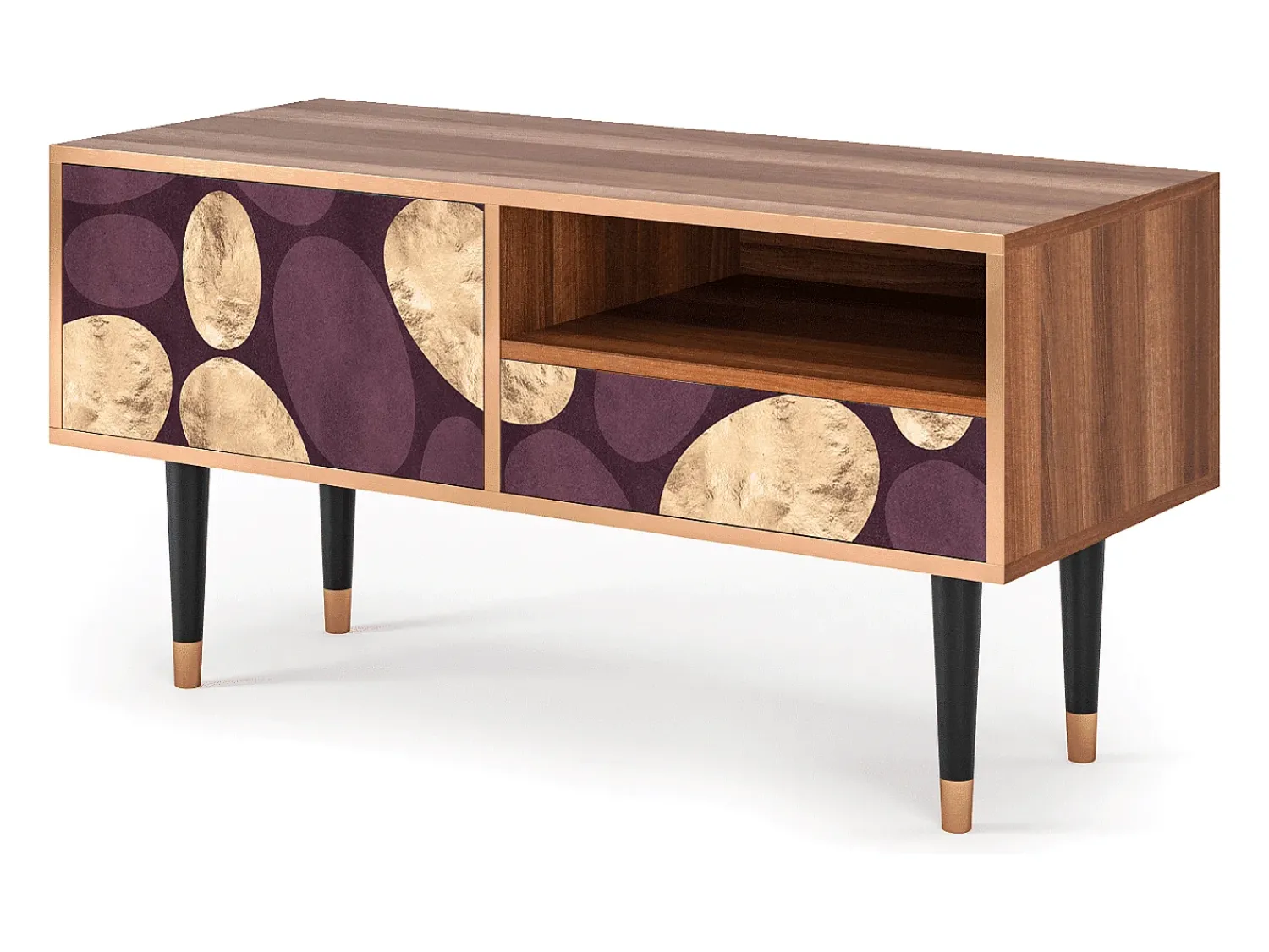 Mueble de TV - 115х59х48 cm - T3 - Fine Wine, Nogueira^ Móvel De Tv