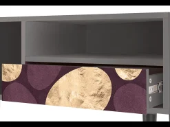 Clearance Mueble de TV - 115х59х48 cm - T3 - Fine Wine, Cinza Cinzento