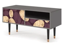 Clearance Mueble de TV - 115х59х48 cm - T3 - Fine Wine, Cinza Cinzento