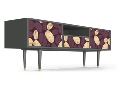 Móvel De Tv| Mueble de TV - 170х59х41 cm - T6 - Fine Wine, Antracite Cinza antracite