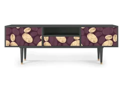 Móvel De Tv| Mueble de TV - 170х59х41 cm - T6 - Fine Wine, Antracite Cinza antracite
