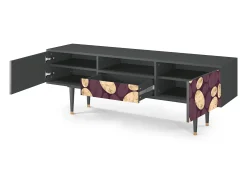 Móvel De Tv| Mueble de TV - 170х59х41 cm - T6 - Fine Wine, Antracite Cinza antracite