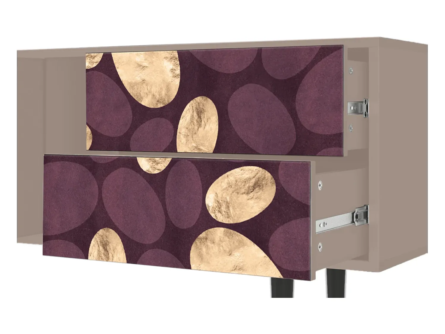 Móvel De Tv* Mueble de TV - 170х69х48 cm - T1 - Fine Wine, Latte Bege
