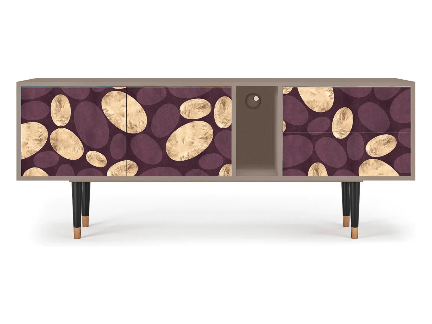 Móvel De Tv* Mueble de TV - 170х69х48 cm - T1 - Fine Wine, Latte Bege