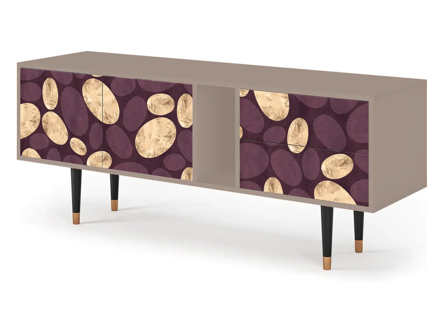 Móvel De Tv* Mueble de TV - 170х69х48 cm - T1 - Fine Wine, Latte Bege