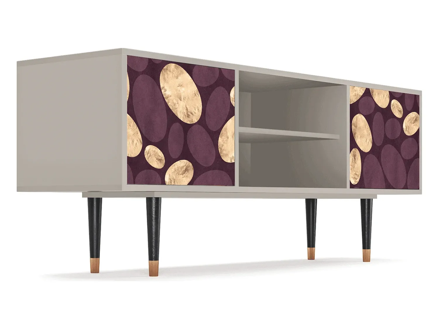 New Mueble de TV - 170х69х48 cm - T2 - Fine Wine, Areia Bege