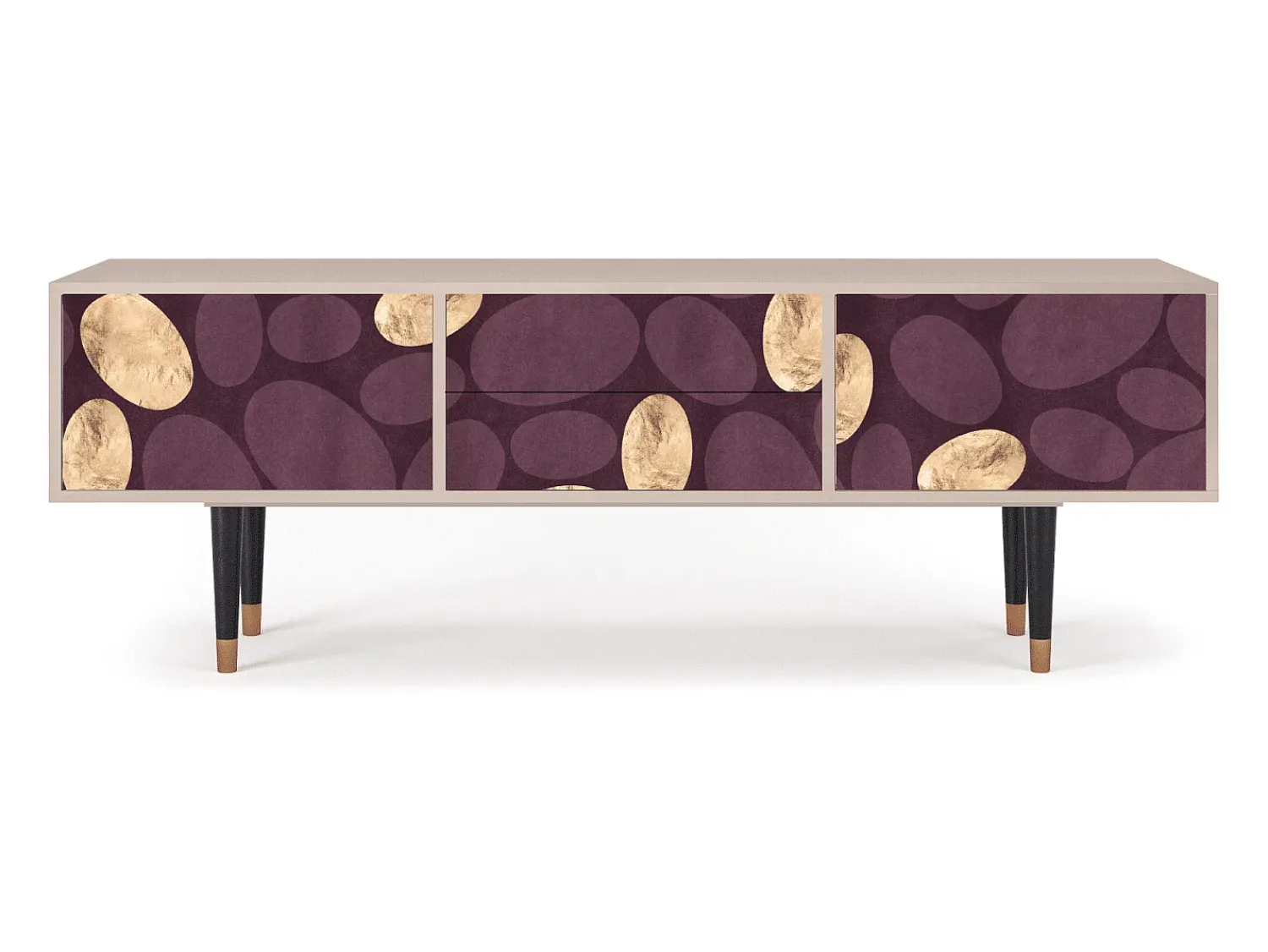 Mueble de TV - 170х59х48 cm - T4 - Fine Wine, Latte^ Móvel De Tv