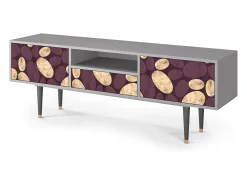 Discount Mueble de TV - 170х59х41 cm - T6 - Fine Wine, Cinza Cinzento