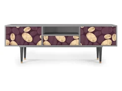 Discount Mueble de TV - 170х59х41 cm - T6 - Fine Wine, Cinza Cinzento