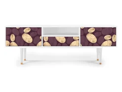 Móvel De Tv| Mueble de TV - 170х59х41 cm - T6 - Fine Wine, Branco Bege