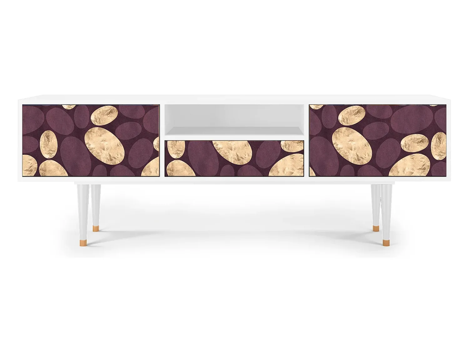Móvel De Tv| Mueble de TV - 170х59х41 cm - T6 - Fine Wine, Branco Bege