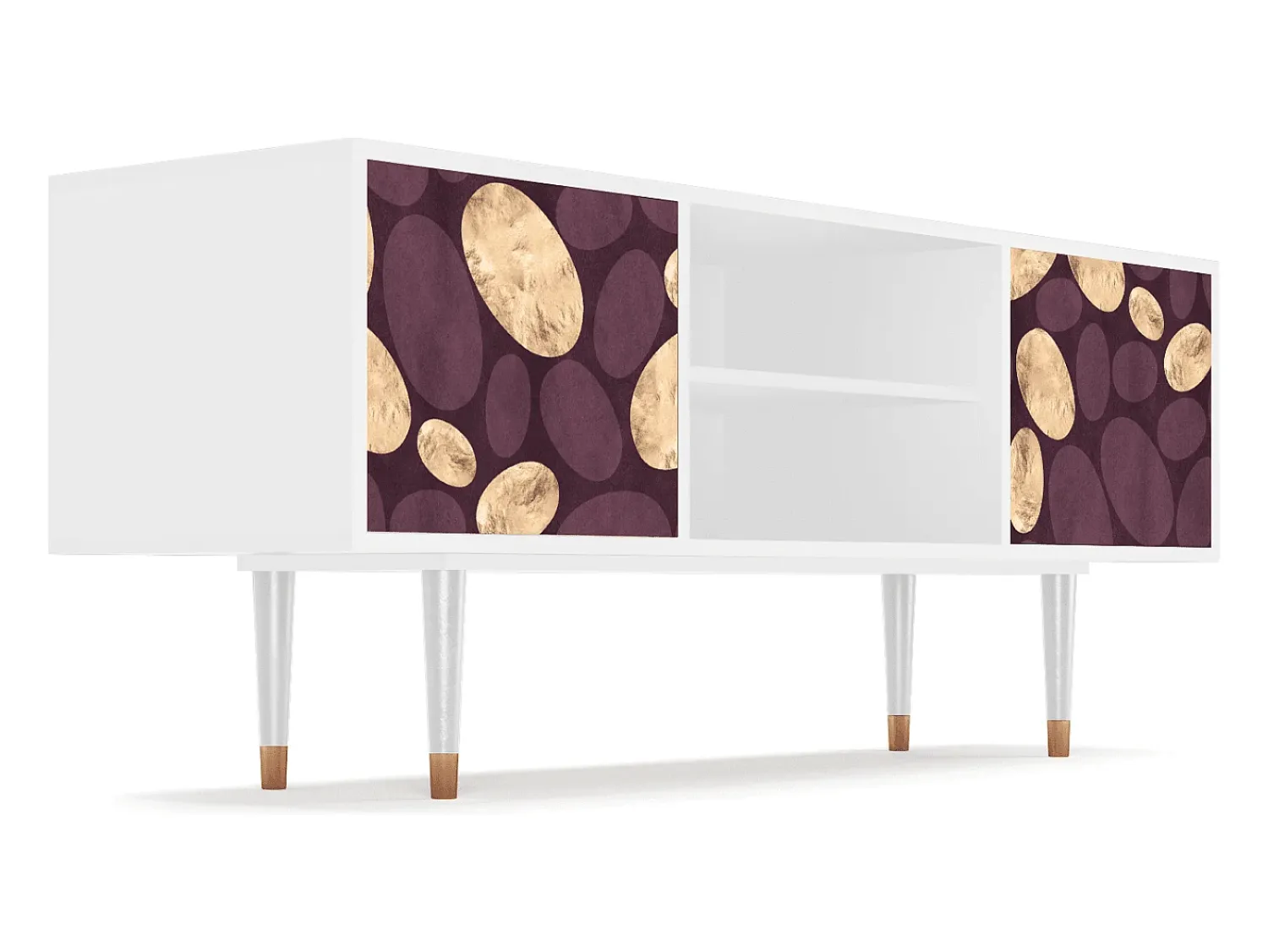 Móvel De Tv| Mueble de TV - 170х69х48 cm - T2 - Fine Wine, Branco Bege