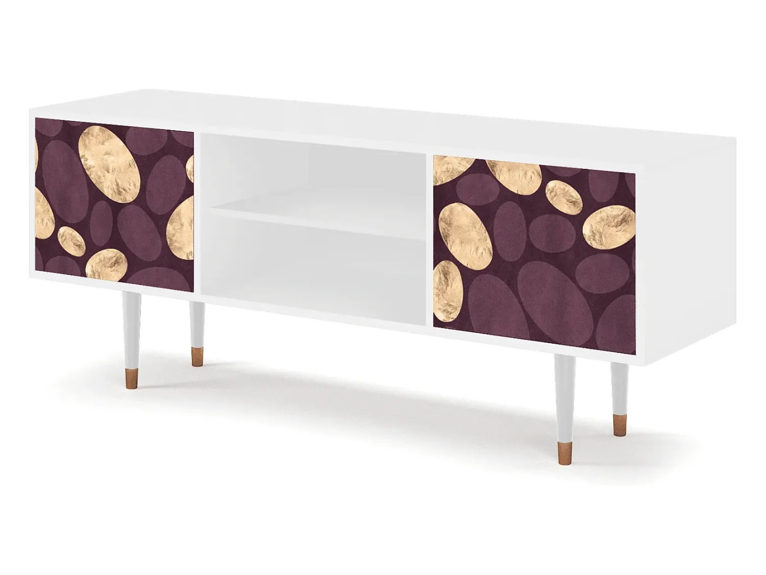 Móvel De Tv| Mueble de TV - 170х69х48 cm - T2 - Fine Wine, Branco Bege