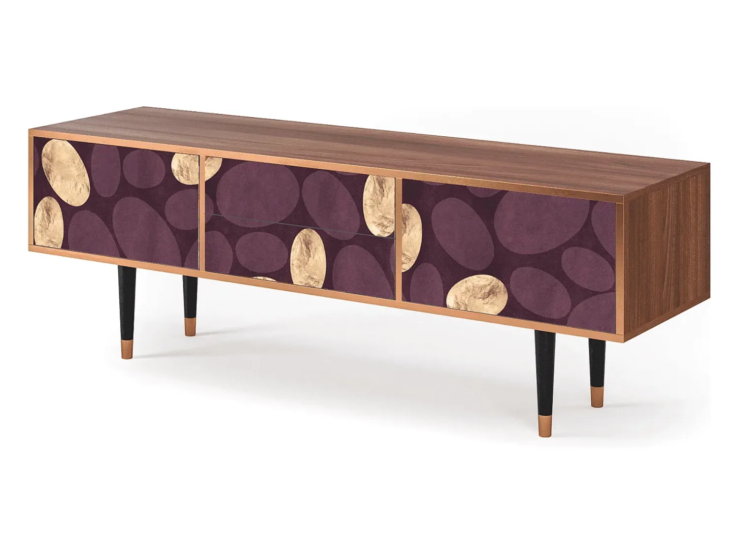 Móvel De Tv* Mueble de TV - 170х59х48 cm - T4 - Fine Wine, Nogueira Castanho