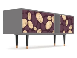 Mueble de TV - 170х69х48 cm - T1 - Fine Wine, Cinza^ Móvel De Tv