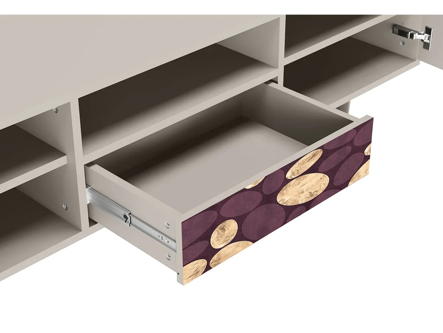 Online Mueble de TV - 170х59х41 cm - T6 - Fine Wine, Areia Bege