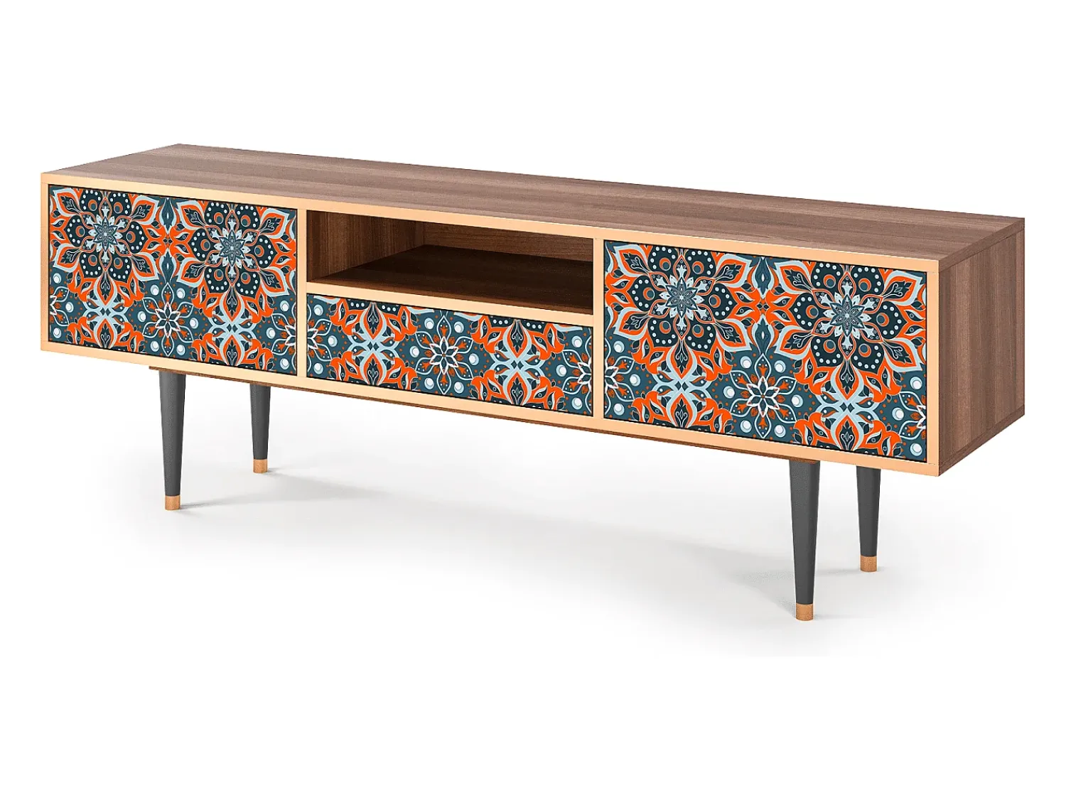 Mueble de TV - 170х59х41 cm - T6 - Fire Beetle, Nogueira^ Móvel De Tv