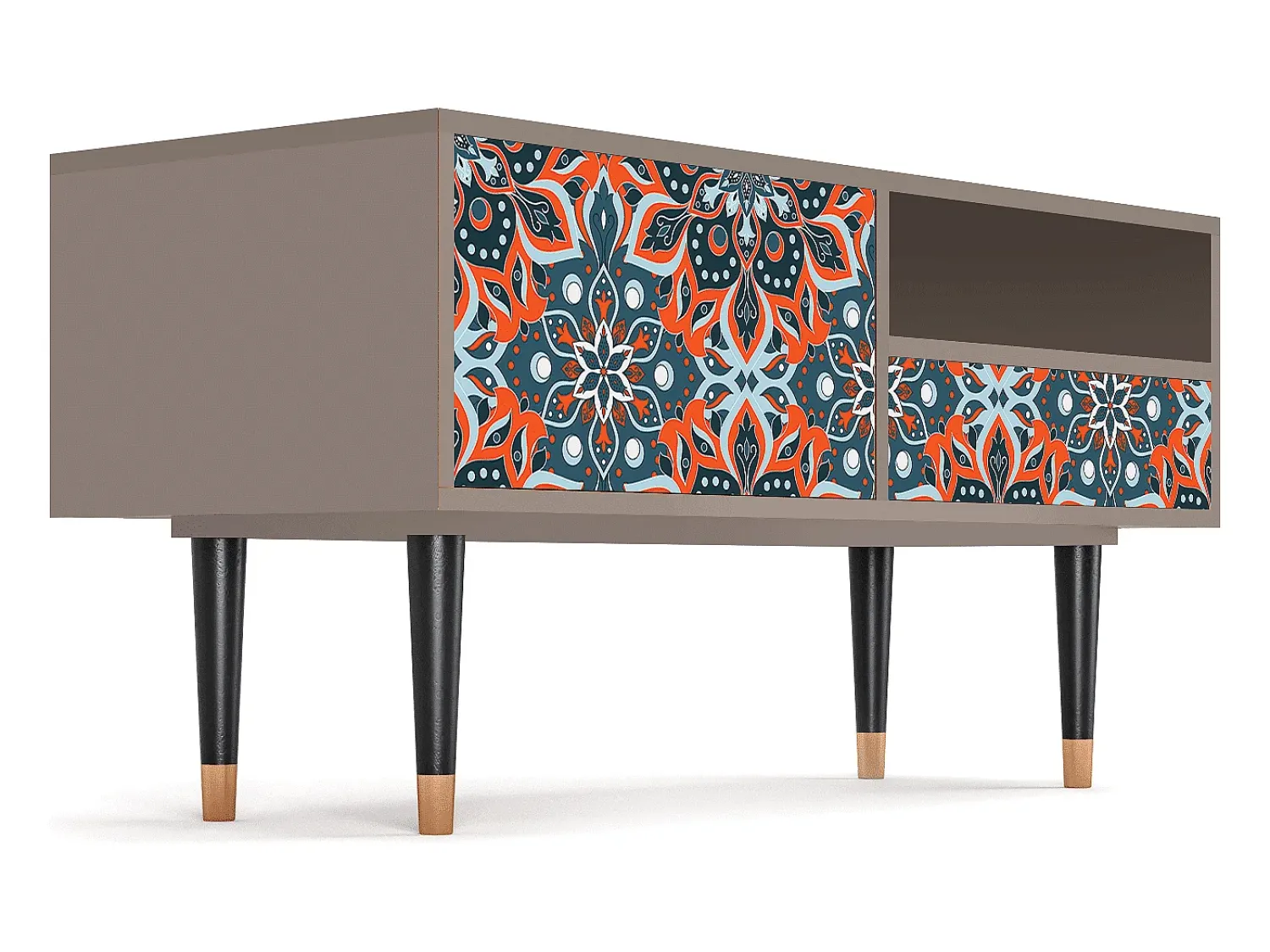 Móvel De Tv* Mueble de TV - 115х59х48 cm - T3 - Fire Beetle, Latte Bege