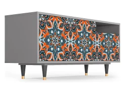 Móvel De Tv| Mueble de TV - 125х56х41 cm - T7 - Fire Beetle, Cinza Cinzento