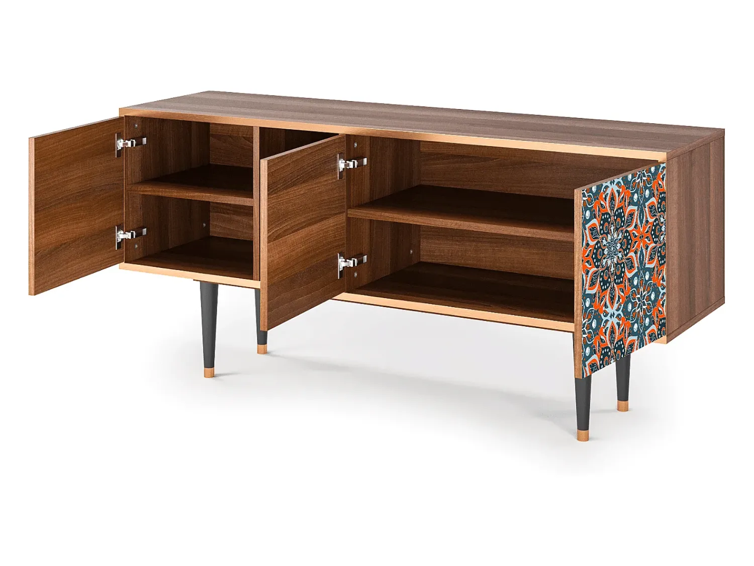 Mueble de TV - 150х69х41 cm - T5 - Fire Beetle, Nogueira^ Móvel De Tv