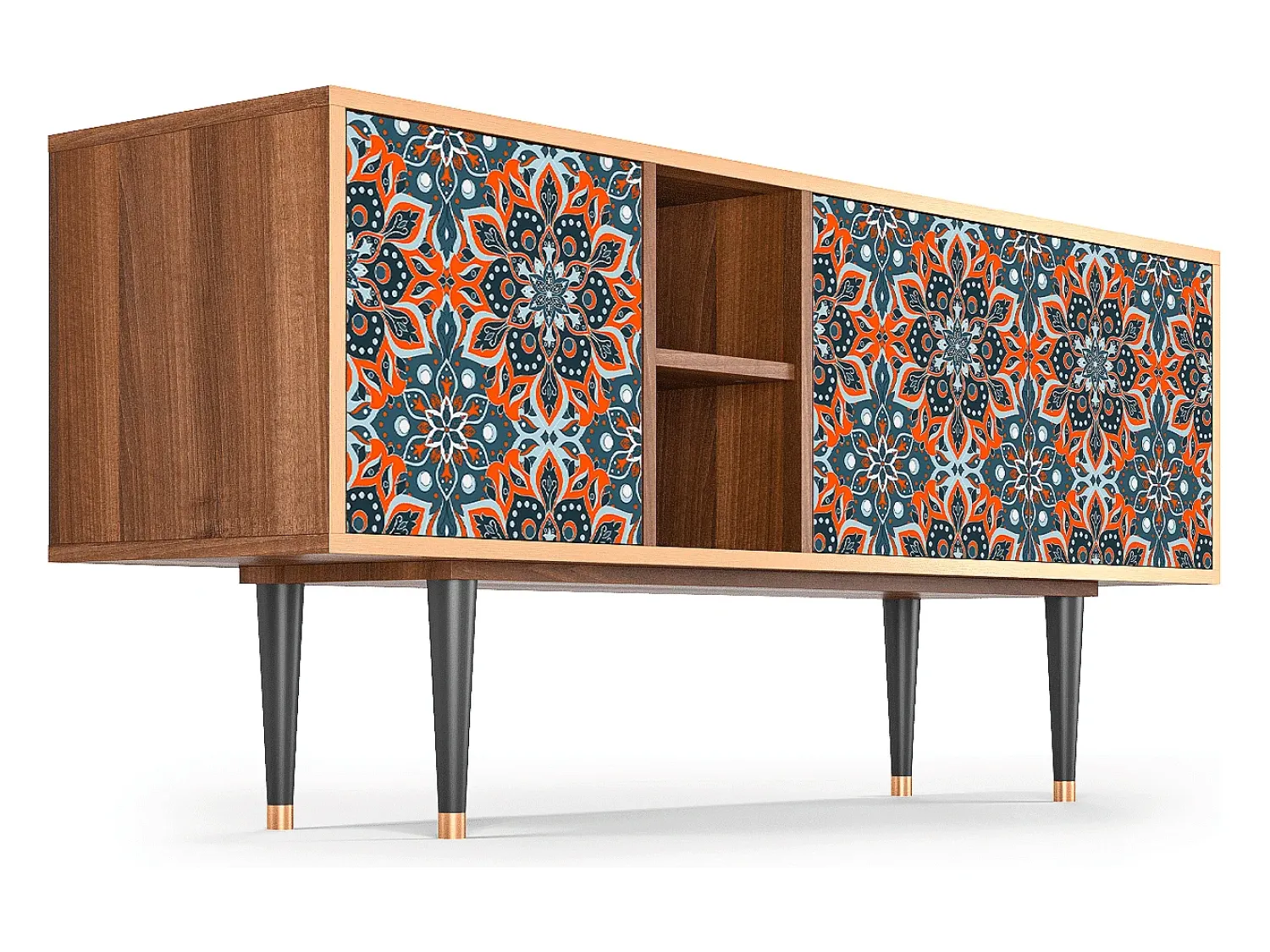 Mueble de TV - 150х69х41 cm - T5 - Fire Beetle, Nogueira^ Móvel De Tv