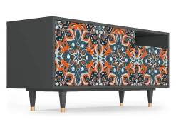 Móvel De Tv| Mueble de TV - 125х56х41 cm - T7 - Fire Beetle, Antracite Cinza antracite