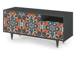 Móvel De Tv| Mueble de TV - 125х56х41 cm - T7 - Fire Beetle, Antracite Cinza antracite