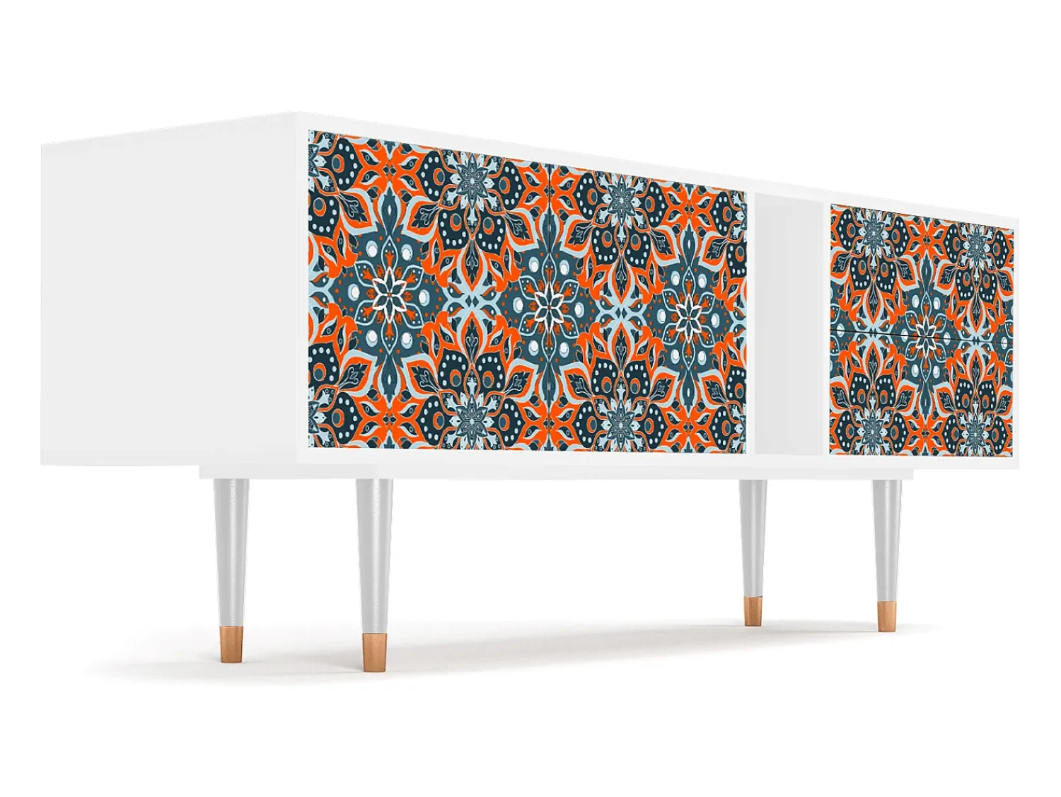 Discount Mueble de TV - 170х69х48 cm - T1 - Fire Beetle, Branco Bege