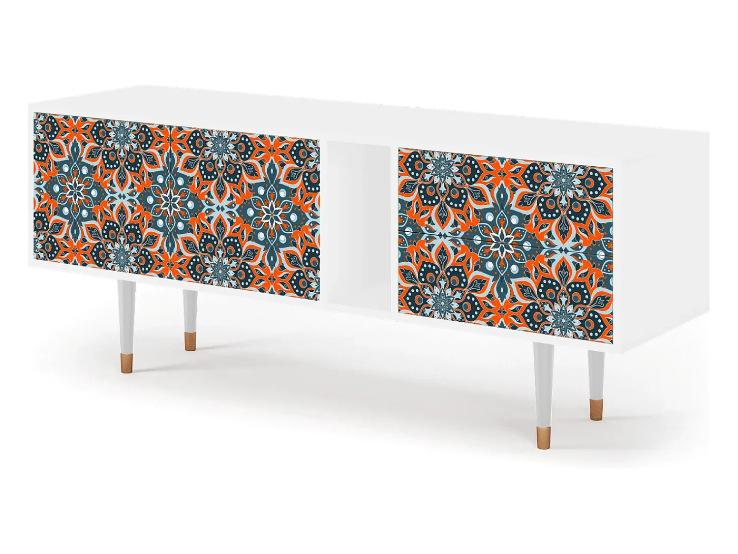 Discount Mueble de TV - 170х69х48 cm - T1 - Fire Beetle, Branco Bege