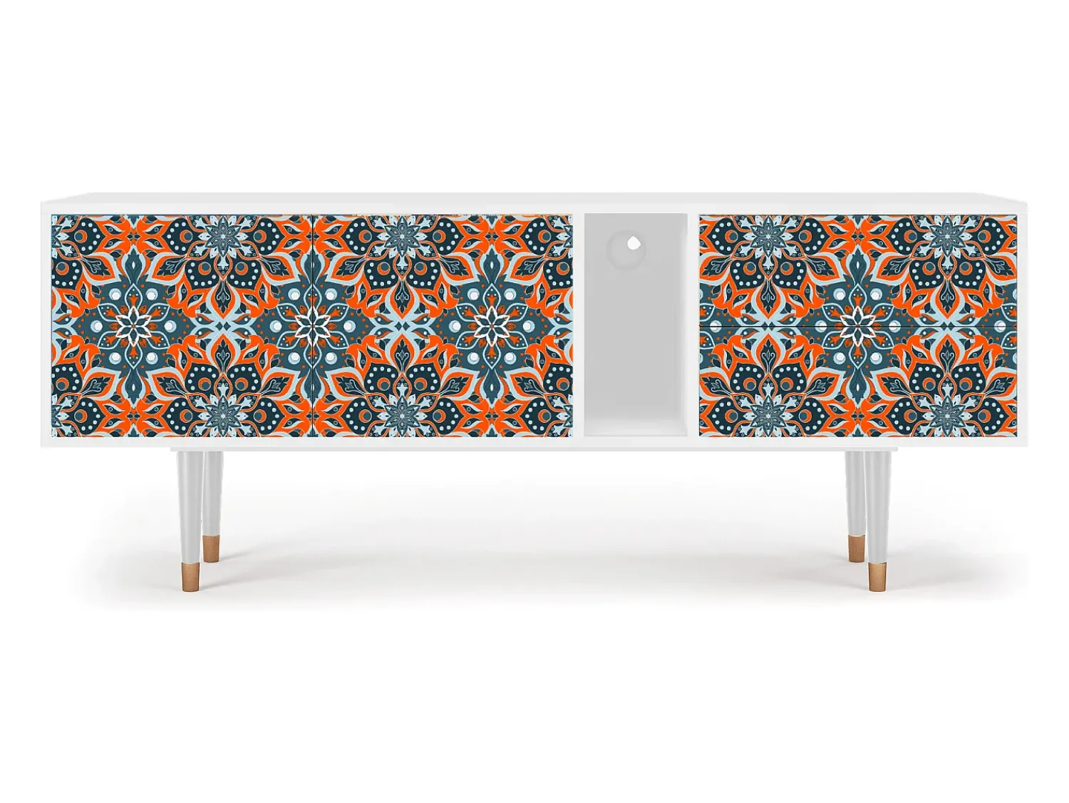 Discount Mueble de TV - 170х69х48 cm - T1 - Fire Beetle, Branco Bege
