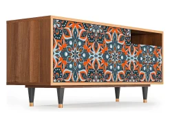 Móvel De Tv* Mueble de TV - 125х56х41 cm - T7 - Fire Beetle, Nogueira Castanho