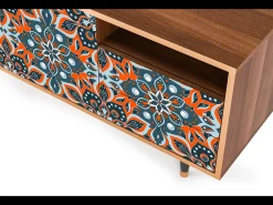 Móvel De Tv* Mueble de TV - 125х56х41 cm - T7 - Fire Beetle, Nogueira Castanho