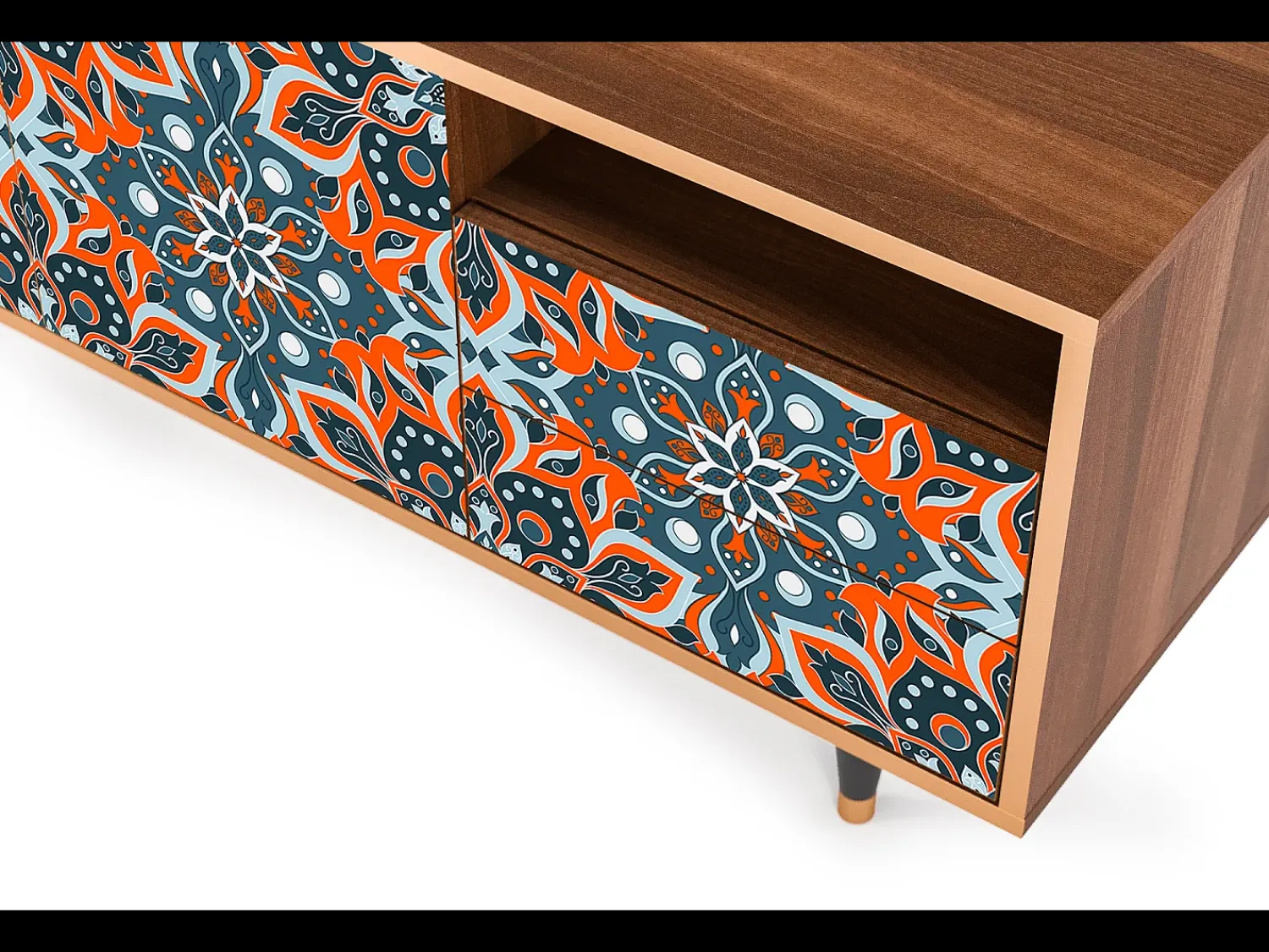 Móvel De Tv* Mueble de TV - 125х56х41 cm - T7 - Fire Beetle, Nogueira Castanho
