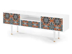 Mueble de TV - 170х59х41 cm - T6 - Fire Beetle, Branco^ Móvel De Tv