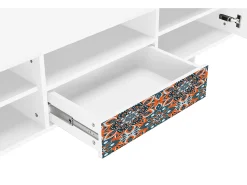 Mueble de TV - 170х59х41 cm - T6 - Fire Beetle, Branco^ Móvel De Tv