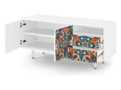 Móvel De Tv| Mueble de TV - 125х56х41 cm - T7 - Fire Beetle, Branco Bege