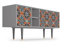 Móvel De Tv| Mueble de TV - 150х69х41 cm - T5 - Fire Beetle, Cinza Cinzento