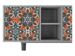 Móvel De Tv| Mueble de TV - 150х69х41 cm - T5 - Fire Beetle, Cinza Cinzento