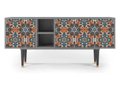 Móvel De Tv| Mueble de TV - 150х69х41 cm - T5 - Fire Beetle, Cinza Cinzento