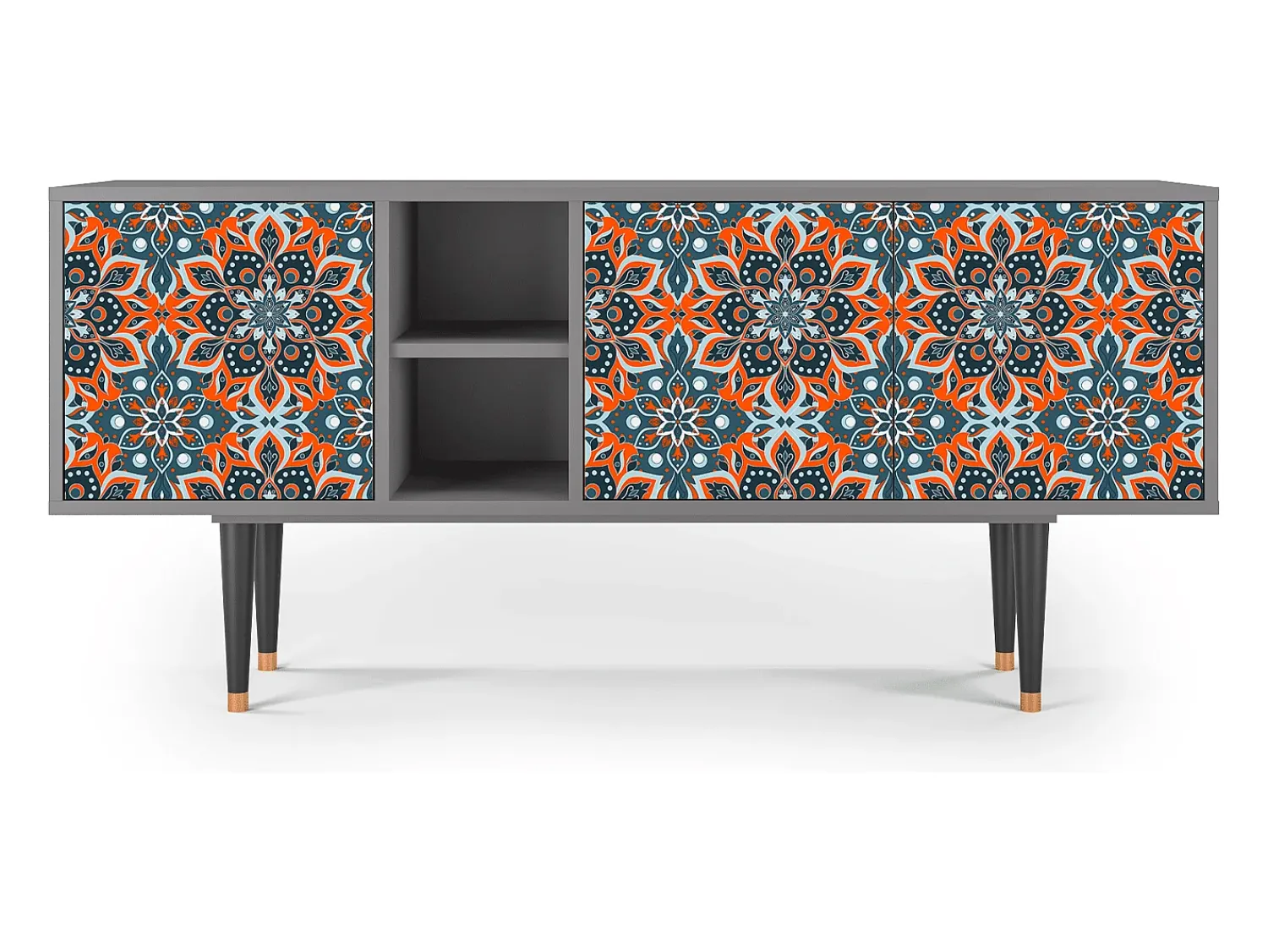 Móvel De Tv| Mueble de TV - 150х69х41 cm - T5 - Fire Beetle, Cinza Cinzento